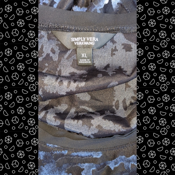 SIMPLY VERA VERA WANG BURNOUT VELVET TUNIC NWT - Picture 5 of 5